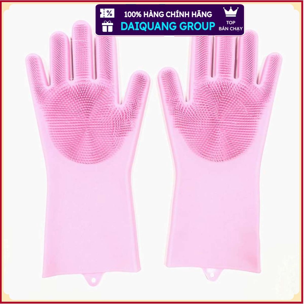 [1 Đôi] Bao Tay Rửa Chén Silicon, Găng Tay Rửa Chén Bát Silicon Vệ Sinh Nhà Cửa Đa Năng