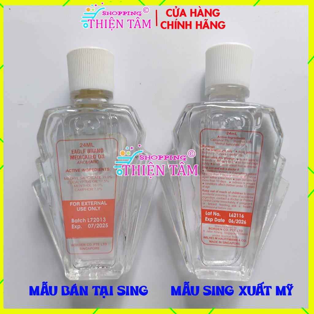 Dầu Gió Trắng Con Ó 2 Nắp Mỹ 24 ml  Hương Oải hương LAVENDER
