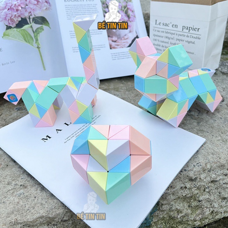 Rubik Rắn Magic Snake, 1 Que Thước Ma Thuật Sáng Tạo Đồ Chơi Phát Triển Trí Não