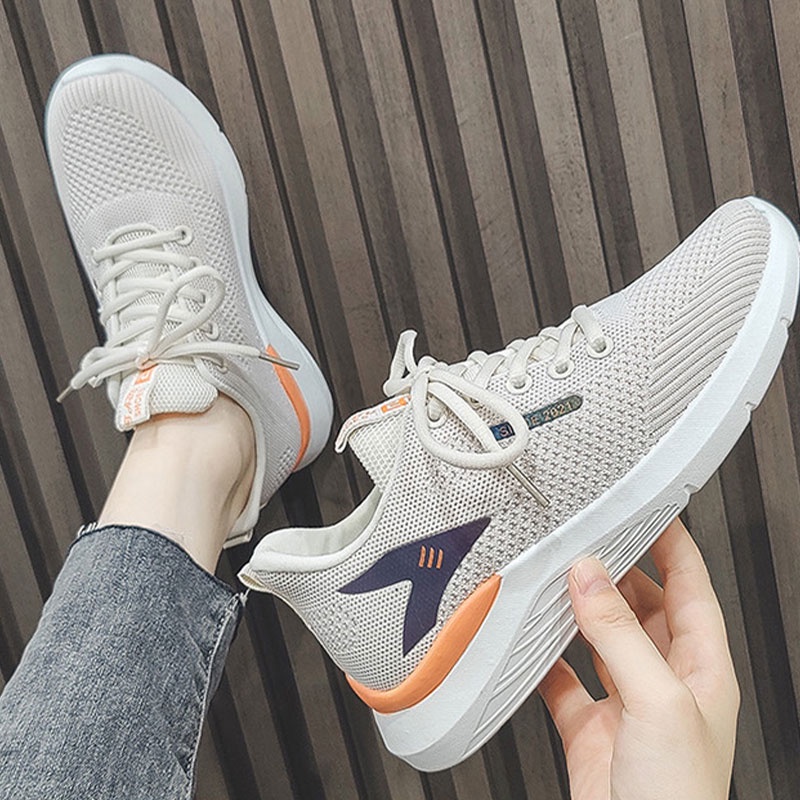 Giày Thể Thao Phối Lưới Thoáng Khí Siêu Nhẹ Chống Trượt Thời Trang Cho Nữ