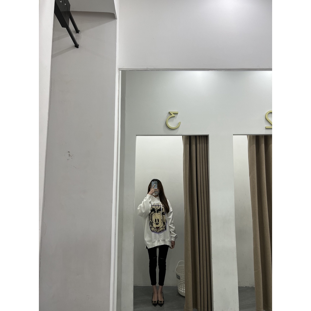 Áo Hoodie form rộng hình mickey style Hàn Quốc