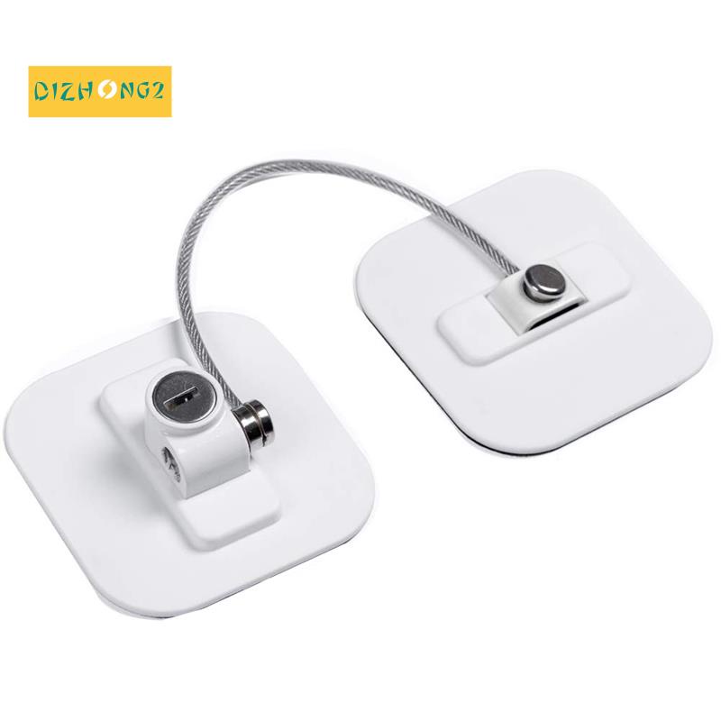 1 Bộ Ổ Khóa Tủ Lạnh Kèm Chìa Khóa An Toàn Tiện Dụng Cho Bé