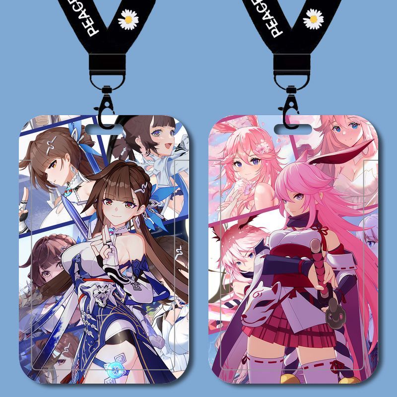 Honkai Impact 3 Elysia Bronia Fuhua Yaezakura student card holder campus card bus card meal card water card