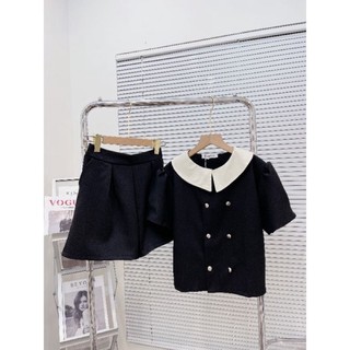 BIGSZE Set cổ bèo phối nút