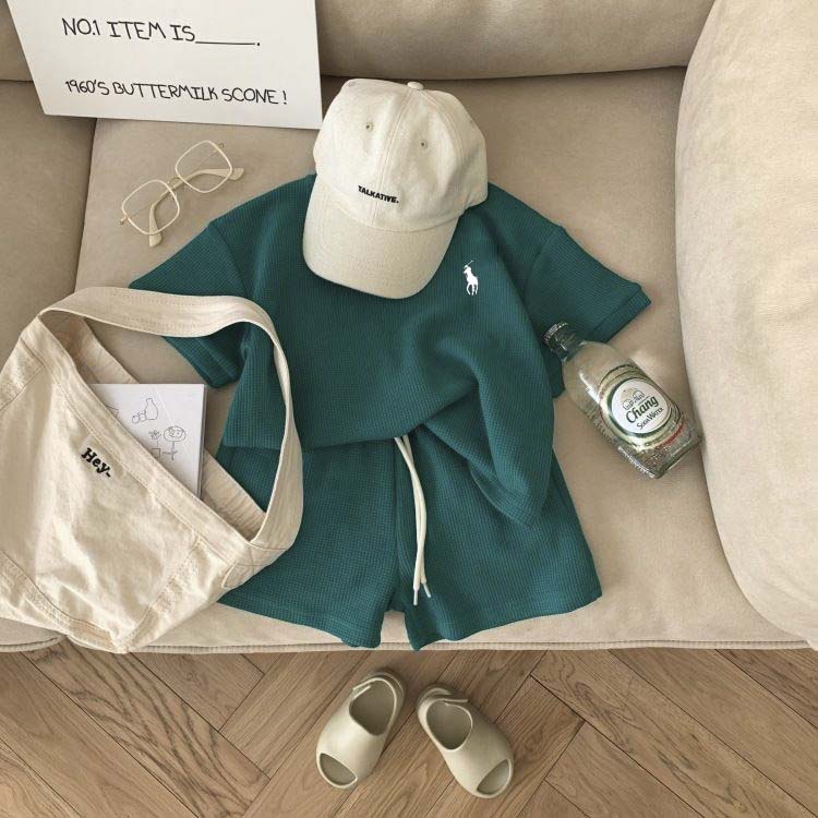 Bộ thun cộc tay bé trai, bé gái GUKKA mặc mùa hè size đại cho bé từ 20 -45kg