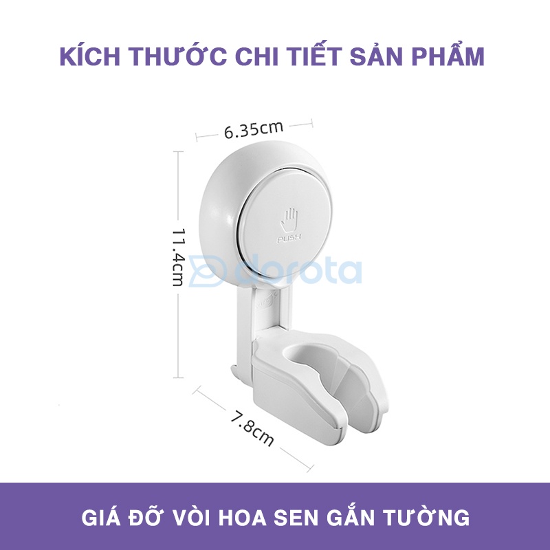 Giá đỡ vòi hoa sen cao cấp DOROTA chống nước độ bền cao dùng cho nhà tắm móc treo vòi xịt nhà vệ sinh chống nước AW619