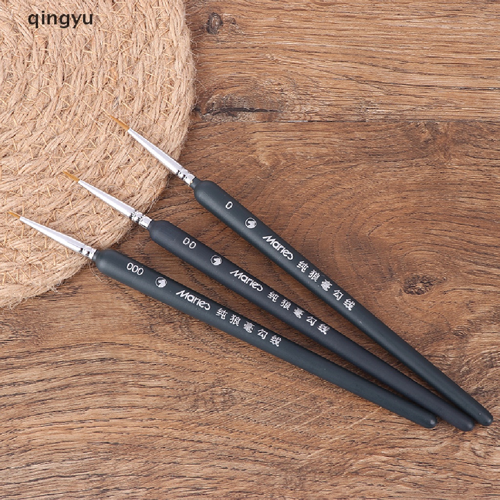 Set 3 Cọ Trang Điểm Lông Sói Mini Chuyên Nghiệp 0 / 00 / 000