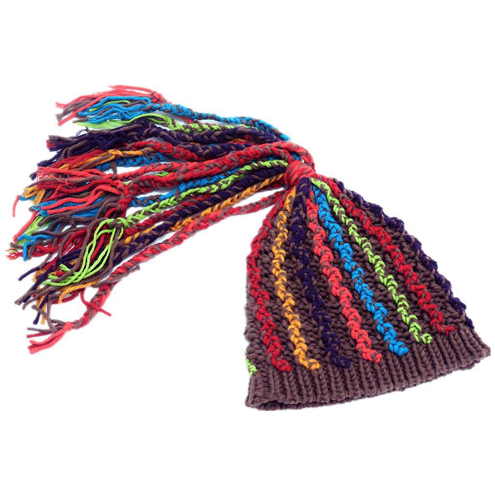 Mũ beanie Co Giãn Đội Tóc Giả Thắt Bím Dùng Hóa Trang Cho Người Lớn