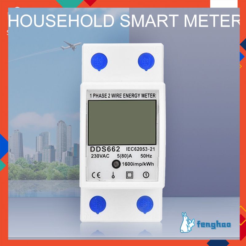 Đồng Hồ Đo Năng Lượng Điện Kỹ Thuật Số Đường Ray Din Một Pha Một Pha Hai Dây 220V/230V 50/60Hz