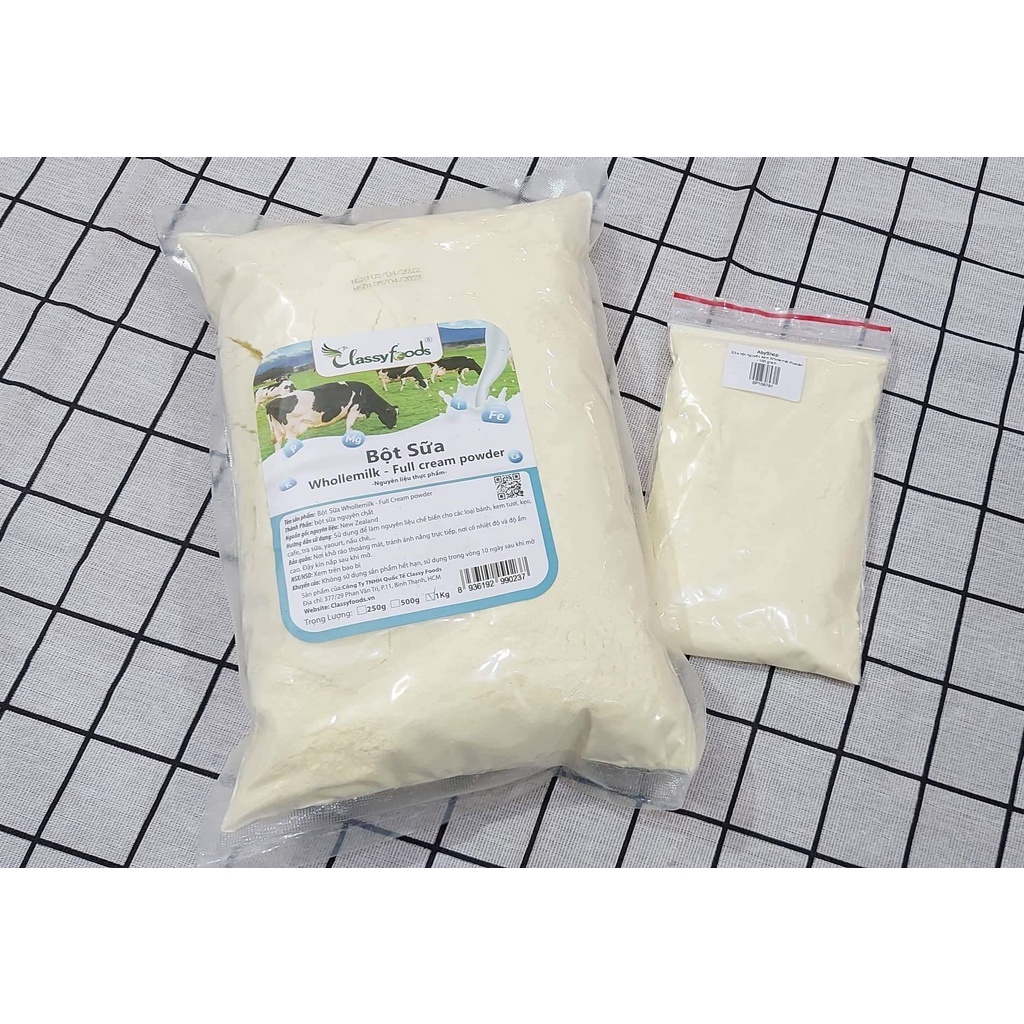 Gói 100g Sữa bột nguyên kem Wholemilk Powder ⚡ CHẤT LƯỢNG TỐT NHẤT ⚡ Bột sữa New Zealand nguyên kem hiệu Classy Foods