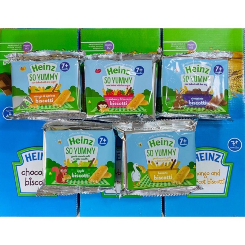 Bánh quy Heinz bé từ 7 tháng nhiều vị T6.2023
