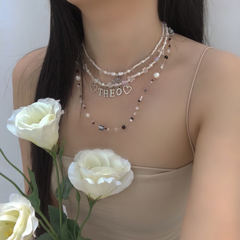 Dây Chuyền Pha Lê Black White The Original