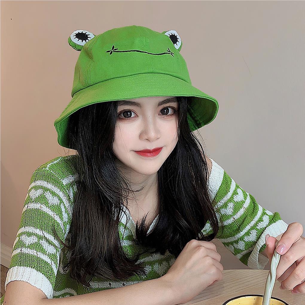 Mũ Ngư Dân Che Nắng Mùa Hè Hình Ếch Dễ Thương Có Đôi Mắt Cười Sành Điệu Cho Hoạt Động Ngoài Trời / Câu Cá / Cắm Trại / Đi Biển