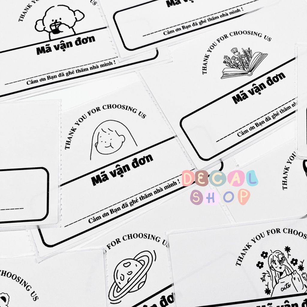 Phiếu ghi mã vận đơn có keo sẵn 7,6x13cm