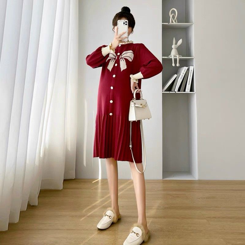 Váy bầu len thu đông