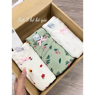 set 3 bộ cotton bé trai - bé gái