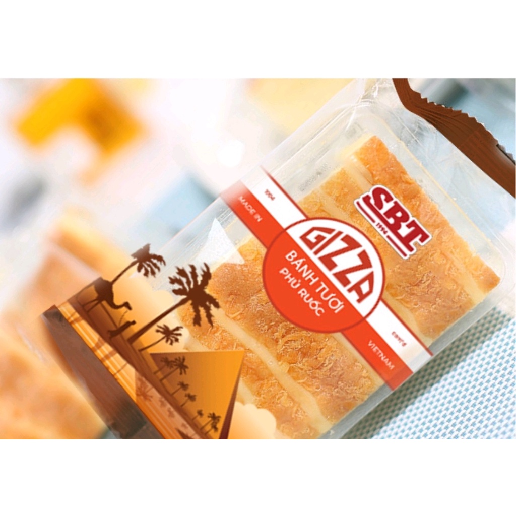 Bánh bông lan tươi Gizza phủ ruốc, phủ dừa 55g - Ăn vặt, bữa sáng, bữa phụ