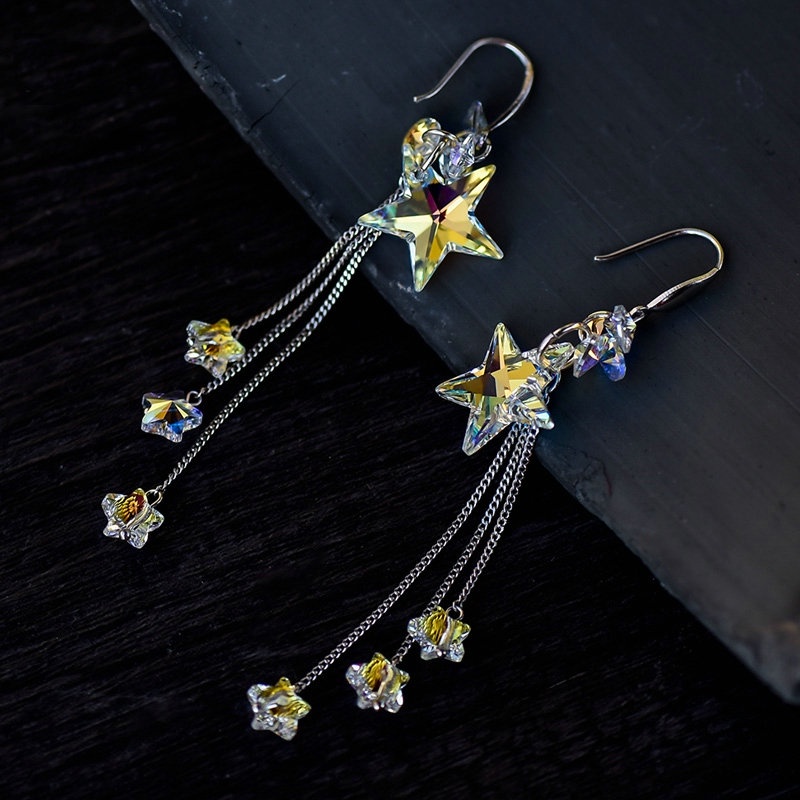 Mới Set 15 Hạt Pha Lê 6714 18mm Hình Ngôi Sao Năm Cánh Làm Trang Sức Thủ Công