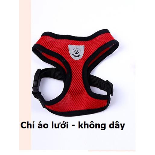 Dây dắt chó mèo dạng đai áo Lưới thời trang dây dắt kèm áo vest