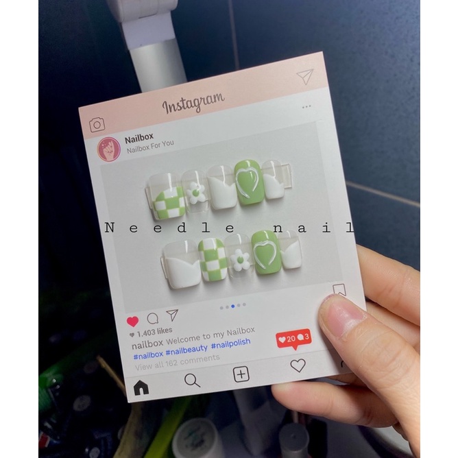 Nail box 10 móng tay giả thiết kế trang trí vẽ xinh xắn