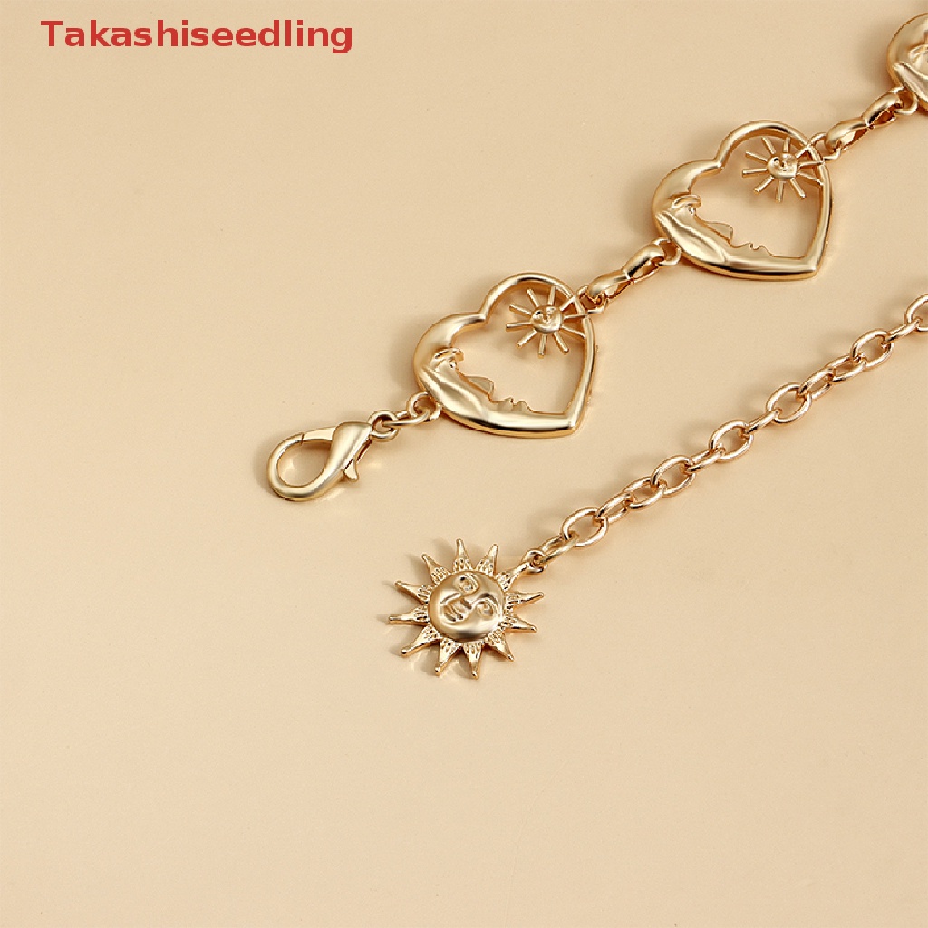 Thắt Lưng Dây Xích Mặt Hình Mặt Trăng / Mặt Trời / Mặt Trời Bằng Kim Loại Phong Cách Harajuku Punk Gothic Cho Nữ