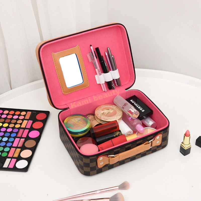 [SAN TAI HA NOI] Túi đựng mỹ phẩm đồ trang điểm LV, vali mini trang điểm, cốp trang điểm cá nhân có ảnh thật