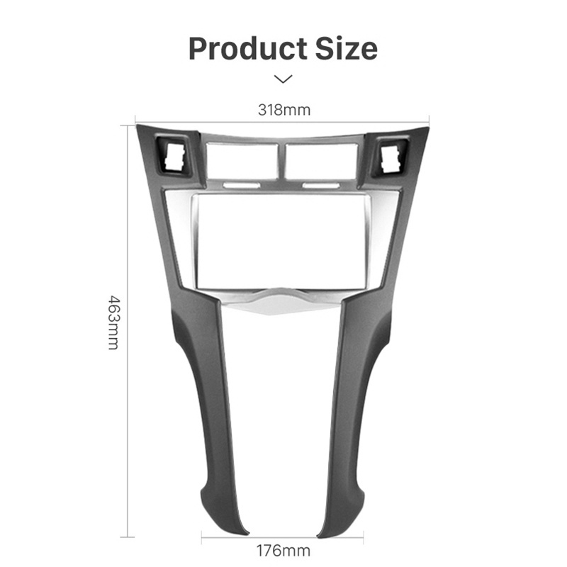 Khung Viền Bảng Điều Khiển Âm Thanh Dvd 2 Din Cho Toyota Yaris Vitz Platz 2005-2011