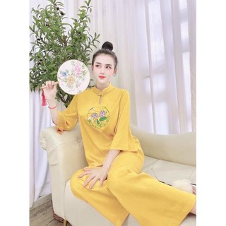 Đồ lam đi chùa đũi gấm thêu