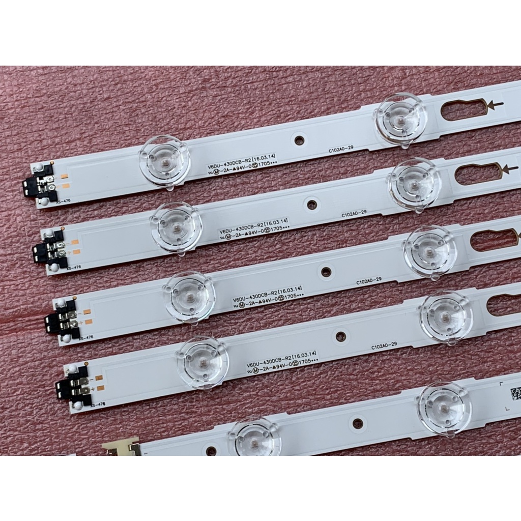 THANH LED TIVI SAMSUNG 43KU6000 43MU6100 43MU6150 HÀNG ZIN HÃNG MỚI 100% BỘ 4 THANH 7 BÓNG VÀ 4 THANH 5 BÓNG MỖI BÓNG 3V