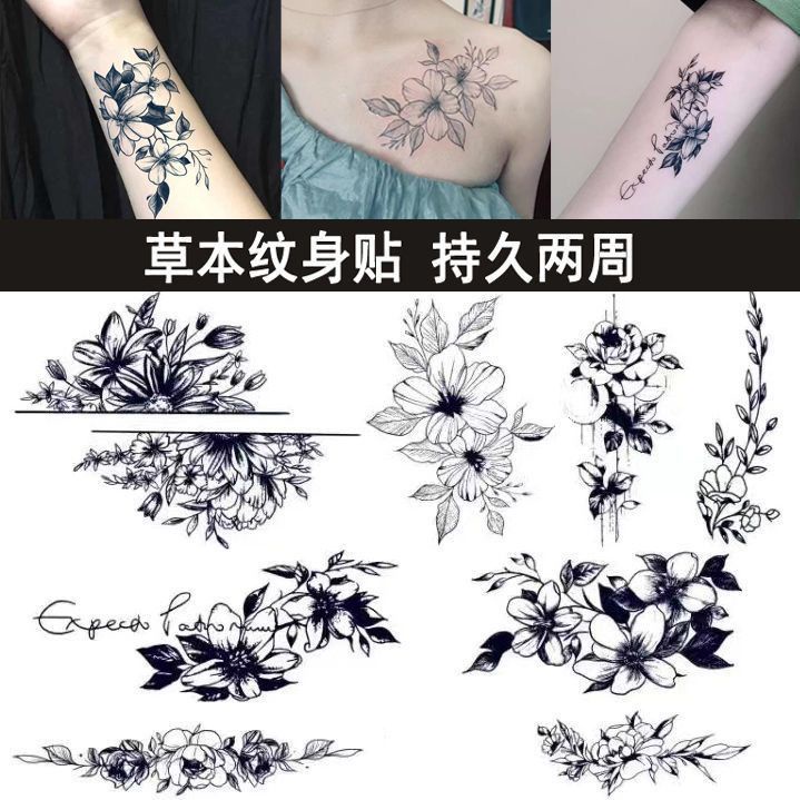 【10 Mẫu】Hình Xăm Dán Tạm Thời Chống Nước Lâu Trôi 10 Ngày 15 Ngày Hình Hoa Hồng