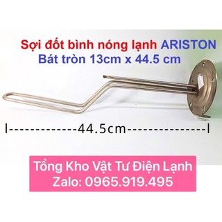 Sợi đốt - ruột đốt thay thế cho bình nóng lạnh ariston ngang 30l - 50l bát 13cm x 44,5 cm