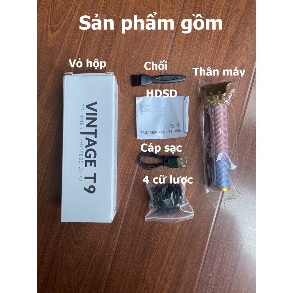 [Hanpet VIN-T9] Tông đơ máy cạo lông chó mèo BH 6 tháng Full phụ kiện, dùng cắt tỉa lông thú cưng nhập khẩu cao cấp