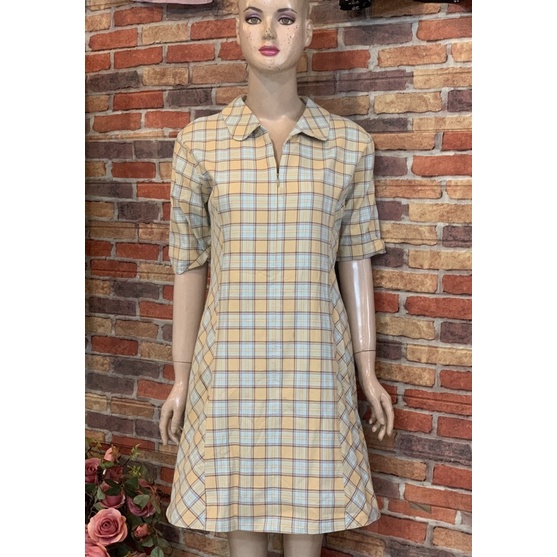 Đầm caro ,size M