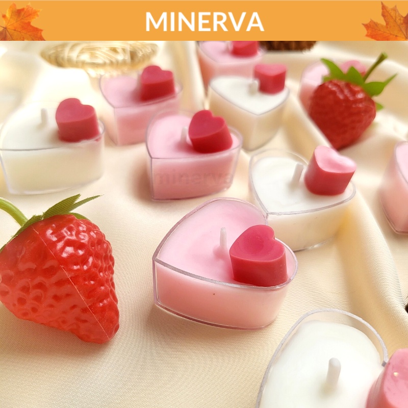 Nến thơm trái tim tealight MINERVA handmade tặng quà sinh nhật , 8/3, 20/10, quà cám ơn
