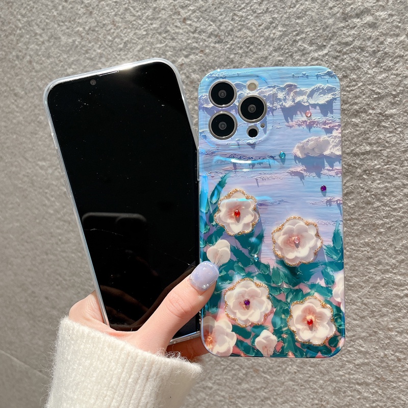 Ốp Điện Thoại Mềm Hình Hoa Đính Đá Cho Xiaomi 11T 12 12s 12X 12T 13 Pro Mi 10 10s 10T 11 Lite Poco C40 X2 F3 F2 M3 M4 Pro