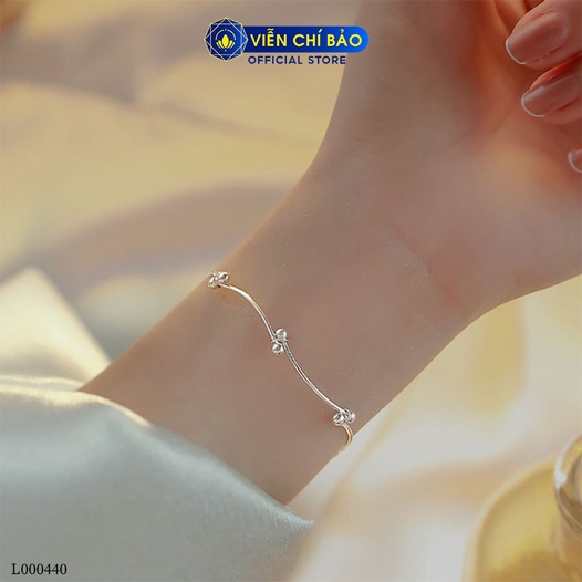 Lắc tay bi tròn lồng chất liệu bạc Thái 925 thời trang phụ kiện trang sức nữ Viễn Chí Bảo L000440
