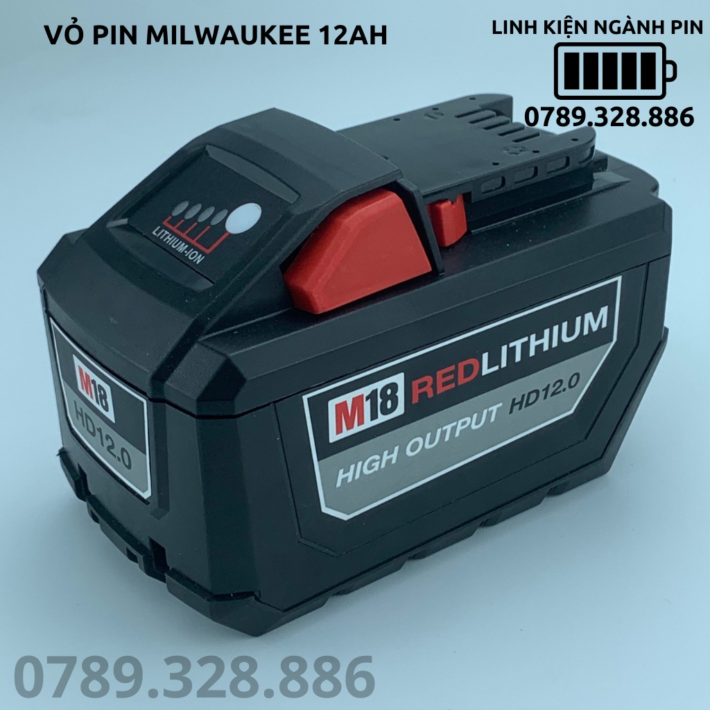 Vỏ mạch pin milwaukee M18 12Ah 15 cell 21700 nhận sạc zin có tem đẹp