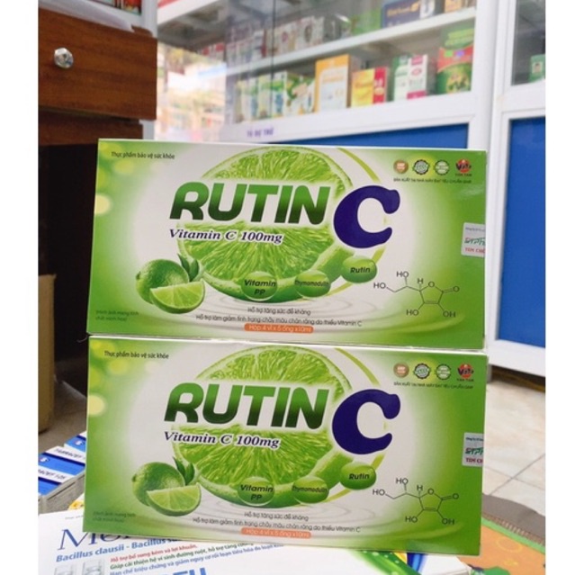 {✅Hàng mới về } RUTIN C 100mg - Tăng đề kháng, Hỗ trợ chảy máu chân răng do thiếu C