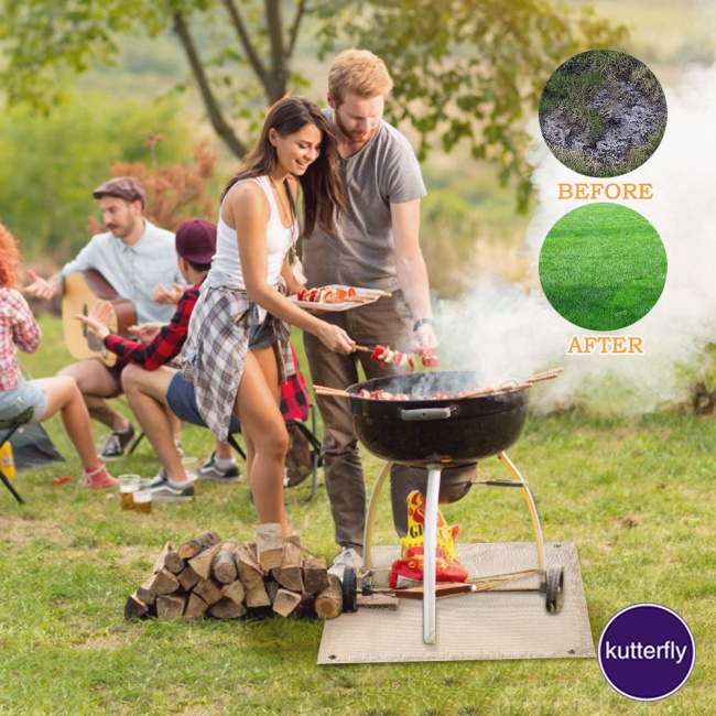 Kutterfly Thảm Lót Lò Nướng Bbq Chống Cháy Kèm Túi Đựng Tiện Lợi