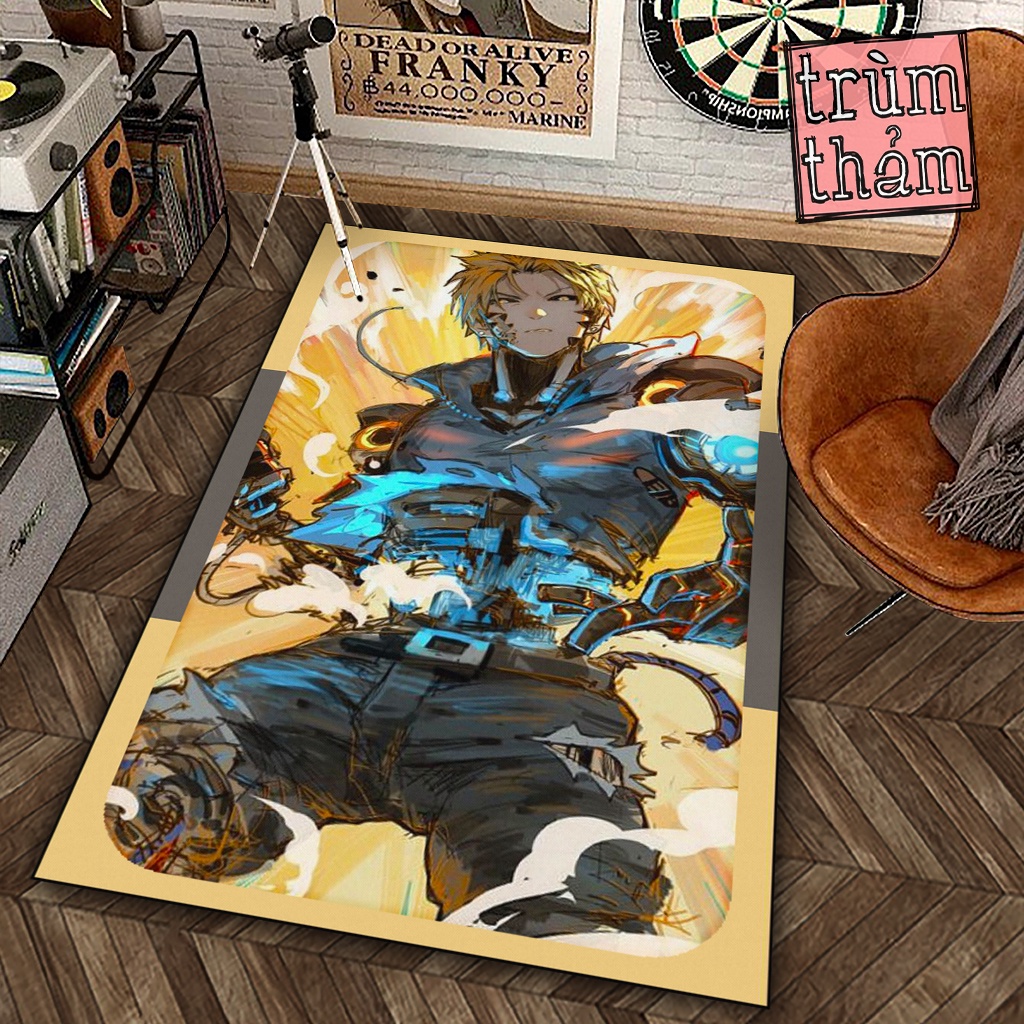 Thảm Trang Trí Genos người máy One Punch Man Anime Manga Decor Góc Học Tập Làm Việc Phòng Ngủ Phòng Khách Văn Phòng