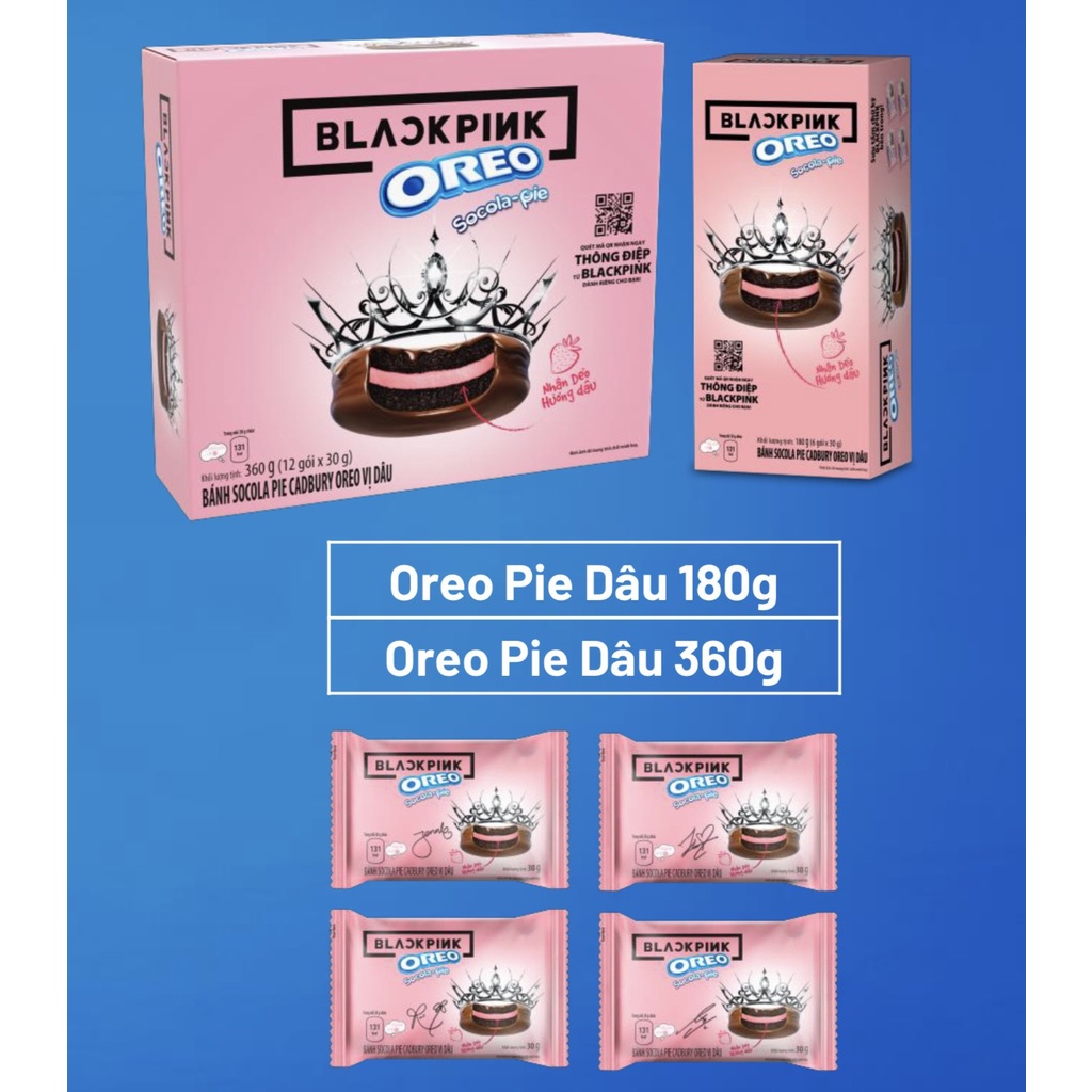 OreoBlackPink Pie Dâu Hồng 360g BlackPink Limited Edition