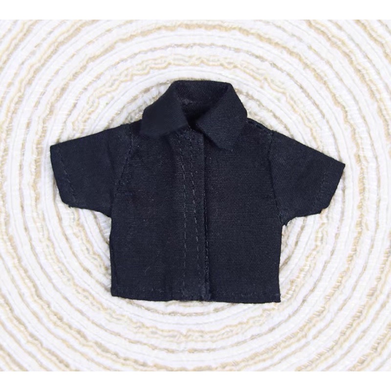 Áo sơ mi đen, trắng 2 kiểu cho búp bê ob11, nendoll