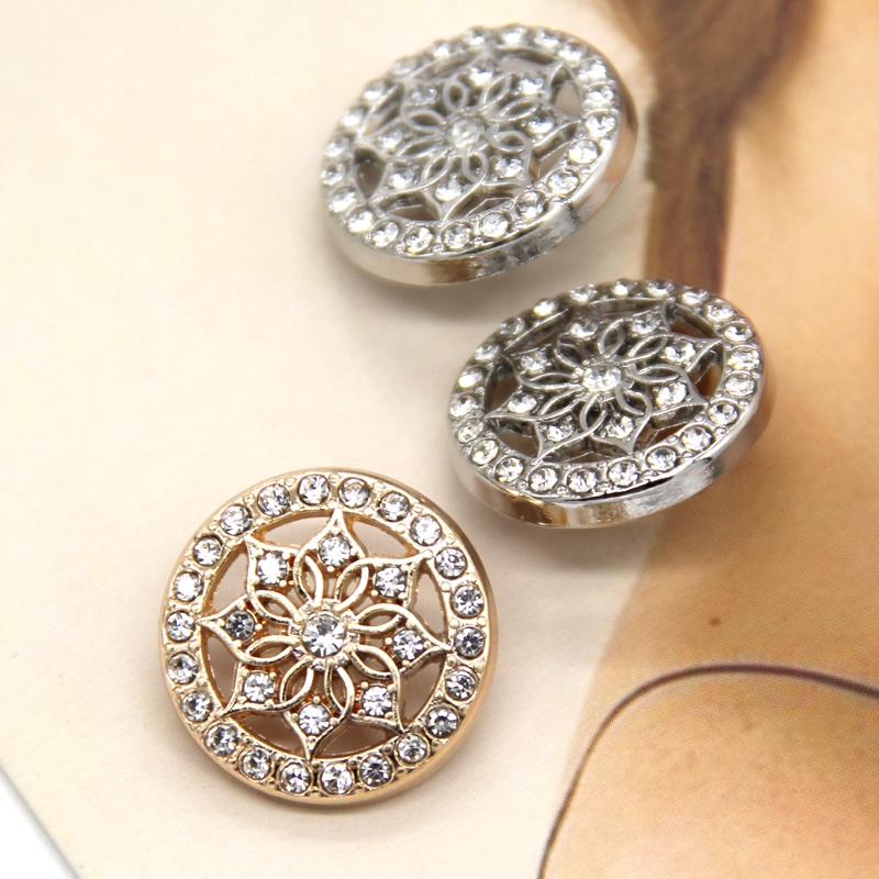 Set 6 Nút Áo Hình Bông Hoa 18 / 20 / 23mm Bằng Kim Loại Tiện Dụng