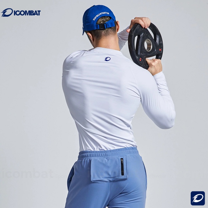 Áo thun tay dài ICOMBAT áo giữ nhiệt nam thể thao vải Coolmax co giãn 4 chiều