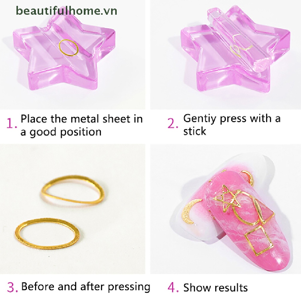 1 Bộ Khuôn Làm Móng Dạng Nén Tạo Hình Vòng Cung Trang Trí Nghệ Thuật