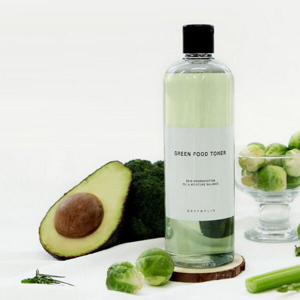 Nước Hoa Hồng Rau Củ Xanh Phục Hồi Da Graymelin Green Food Toner 500ml