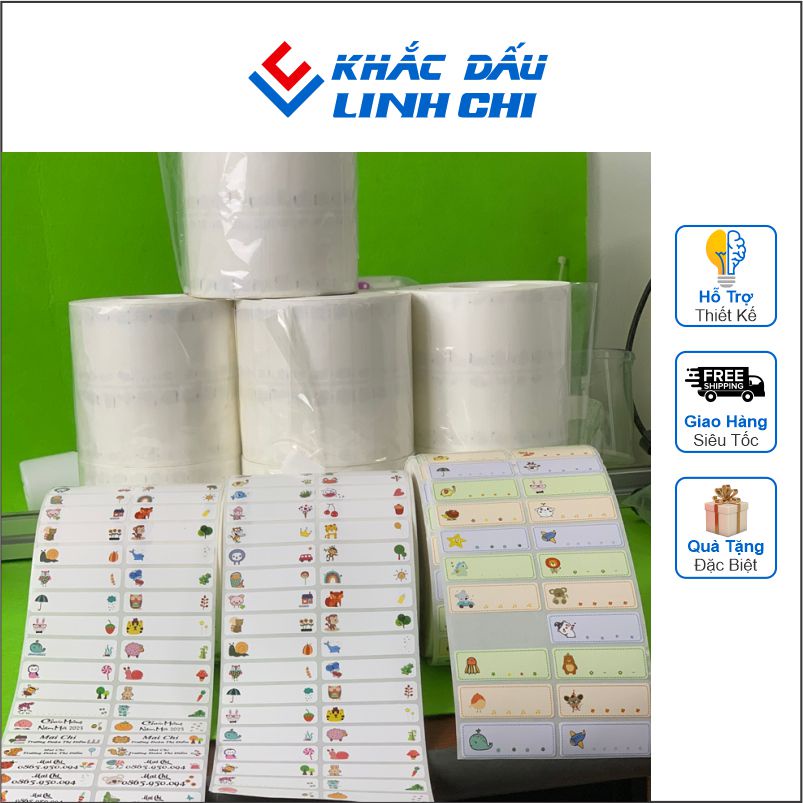 Sticker cute siêu bền PVC chống nước Linh Chi-20