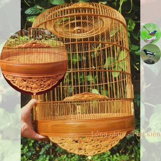 Lồng chim Chòe, Lồng chim trúc già đục họa tiết đẹp