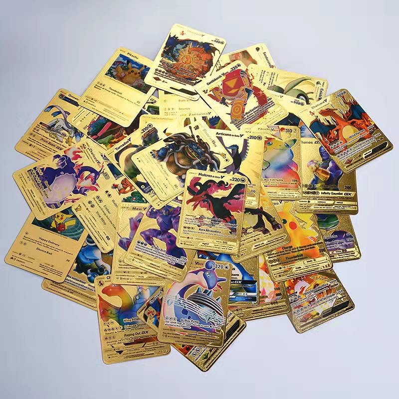 Thẻ bài pokemon vàng và thường
