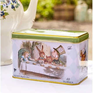 Trà chiều nước Anh New English Tea hộp thiếc 40 gói Alice xứ sở thần tiên New English Tea